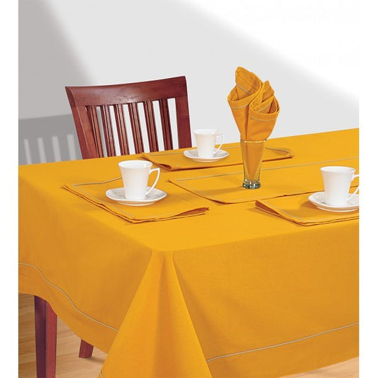 Mustard Rectangle Table Cloth- Amber Yellow