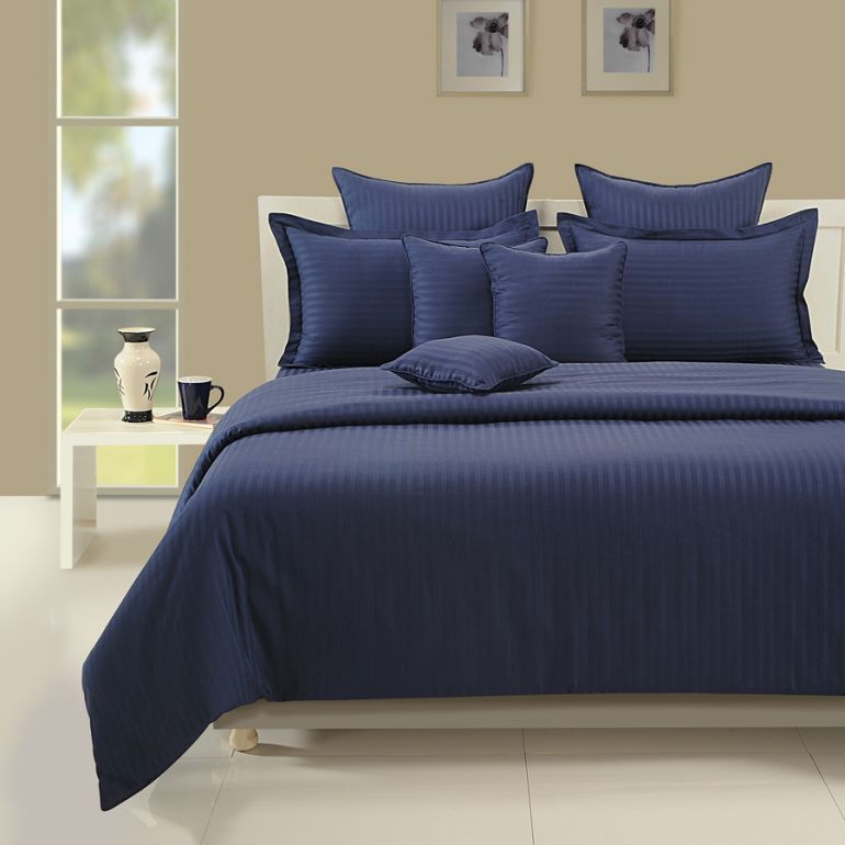 Navy Blue Sonata Winter Quilt