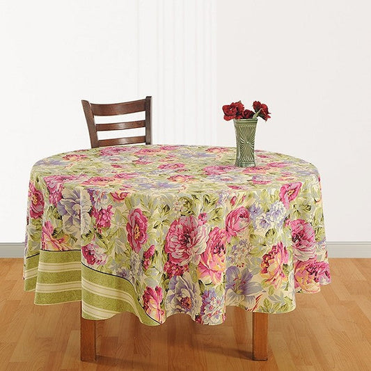 Fancy Flowers Large Size Round Table cover-1314