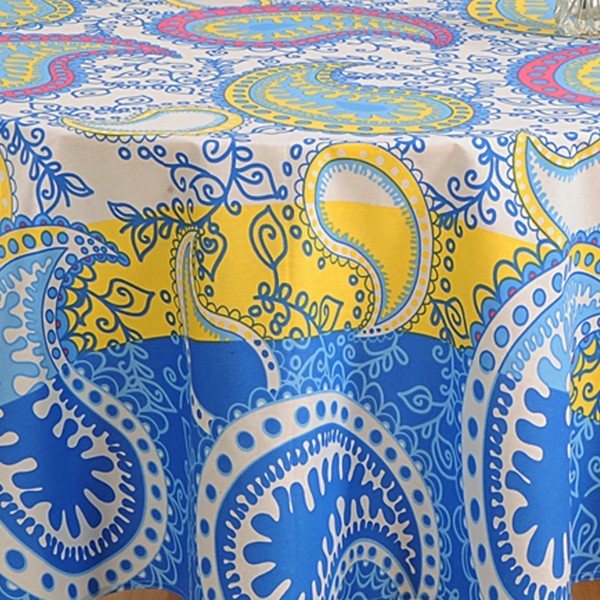 Dazzling Paisley Round Table Cover - 1332