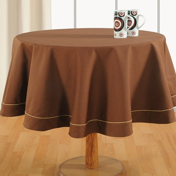 Cinnamon Brown -Plain Round Table Linen-763