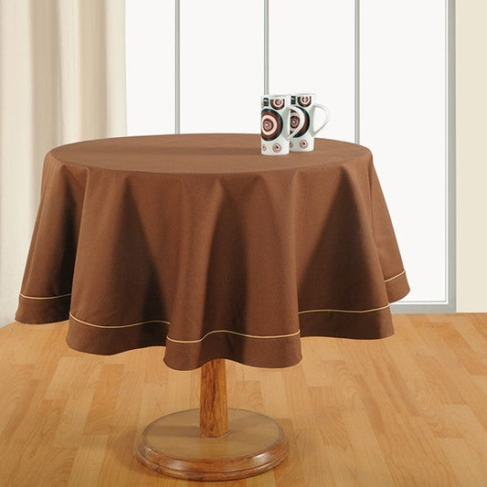 Cinnamon Brown -Plain Round Table Linen-763
