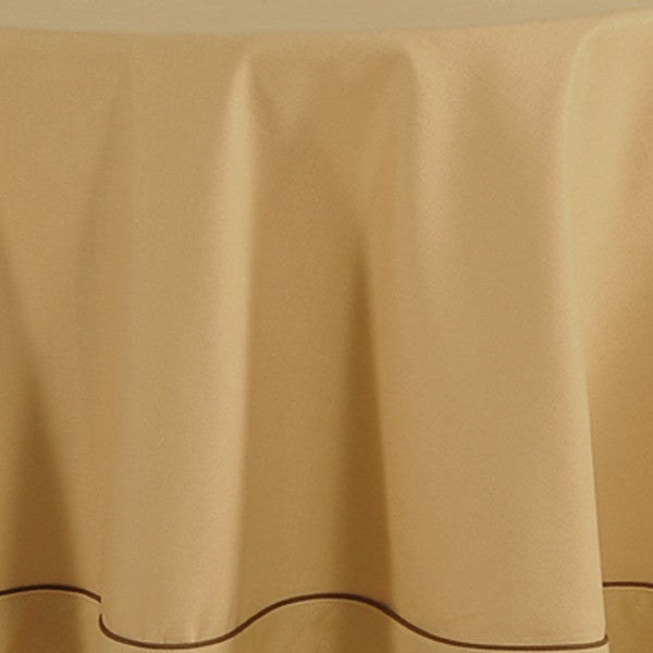 Oatmeal Beige-Plain Round Table Linen-766