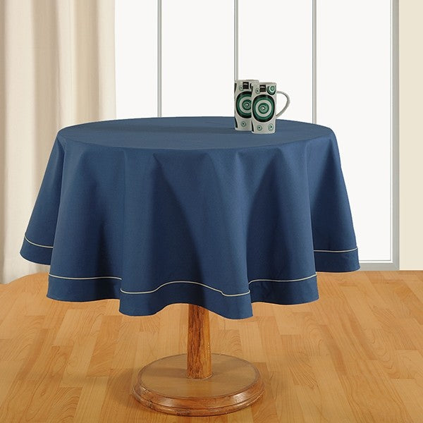 Ink Blue-Plain Round Table Linen-774