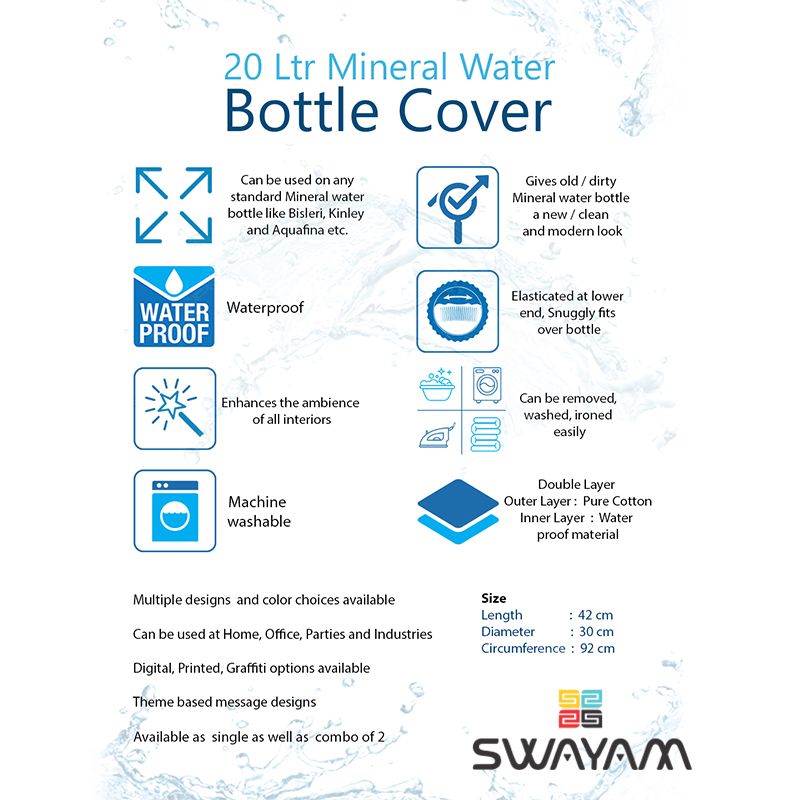 Majestic Blue Water Bottle Covers - BTL- IMP-OF –WTR-5852