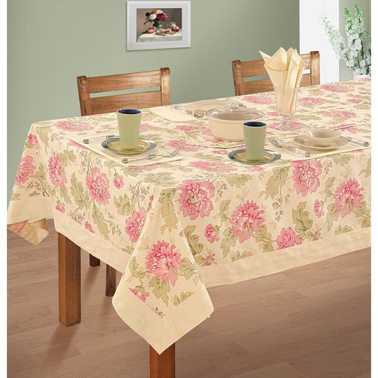 Peony Printed Rectangular Table Linen- 3612