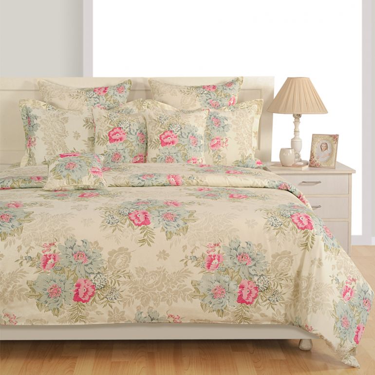 Floral Aroma Swayam Zinnia Fitted Bed Sheet- 1986