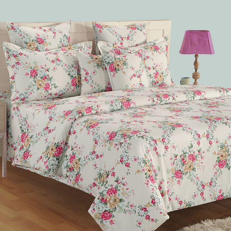 Imperial Impression Swayam Zinnia Fitted Bed Sheet- 15002