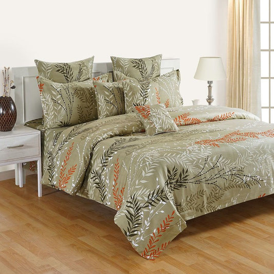 Lovely Leaves Swayam Zinnia Collection Bed Sheet - 15069