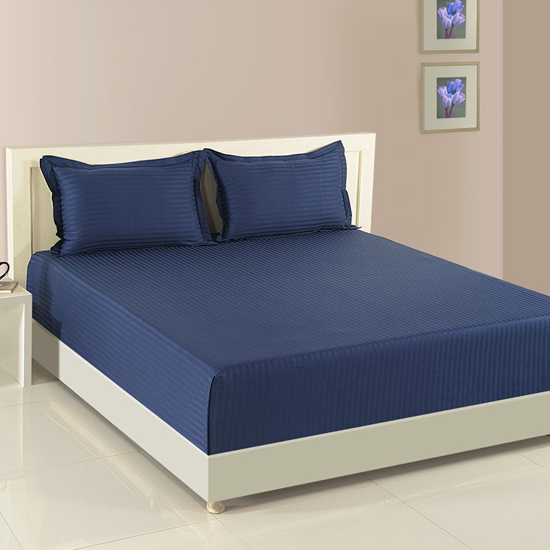 Navy Blue Sonata Fitted Bed sheet