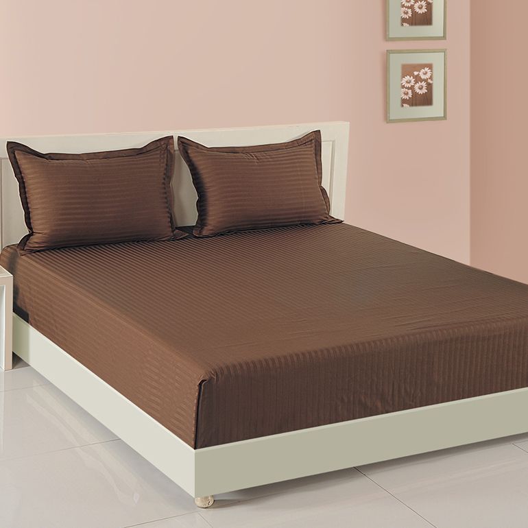 Mustang Brown Sonata Fitted Bed sheet