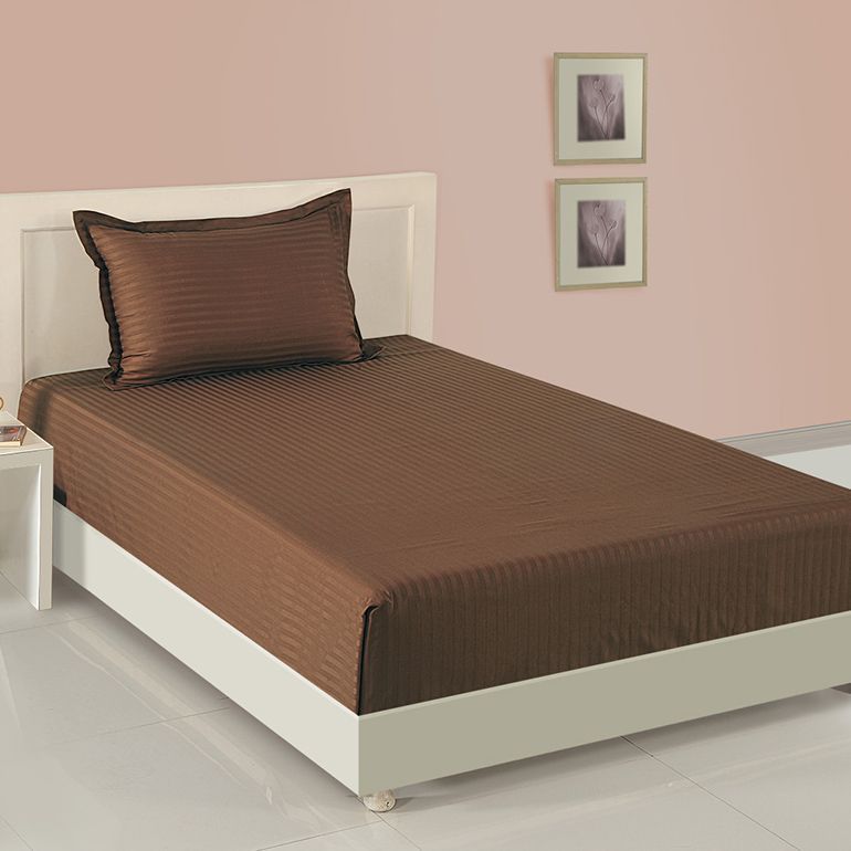 Mustang Brown Sonata Fitted Bed sheet