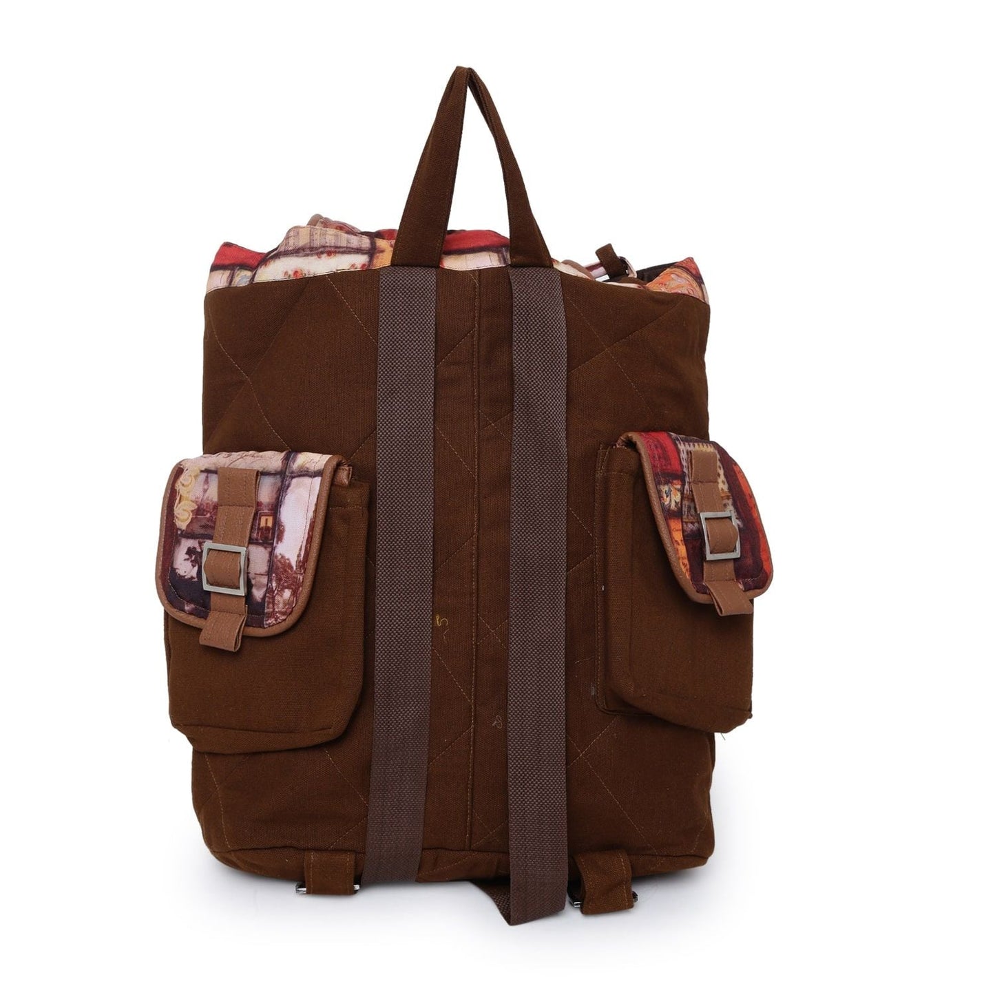 Natural Fashion Swayam Canvas Cotton Back Pack - Brown