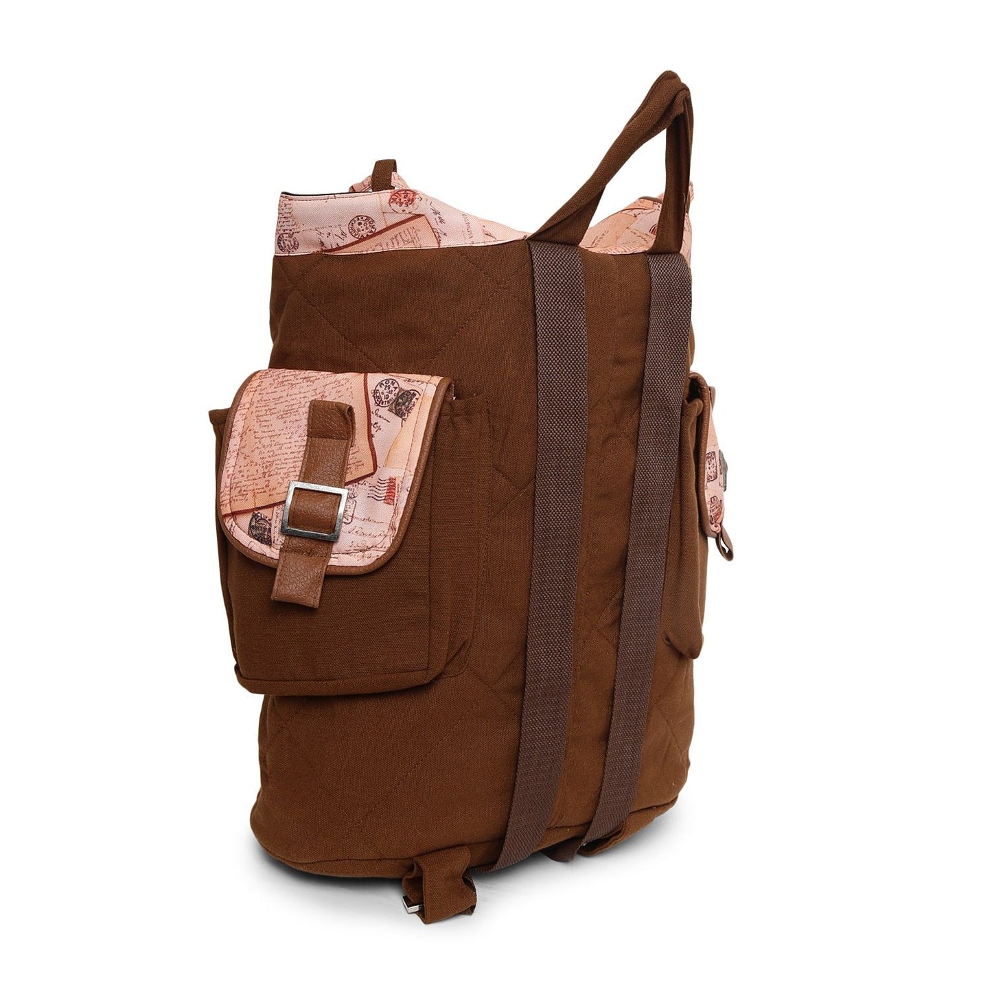 Sustainable Style Swayam Canvas Cotton Back Pack - Tan