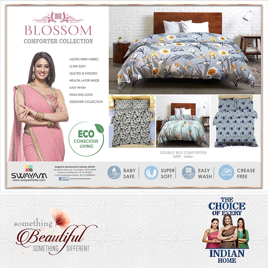 BLOSSOM BLOOM DOUBLE COMFORTER COLLECTION-65425