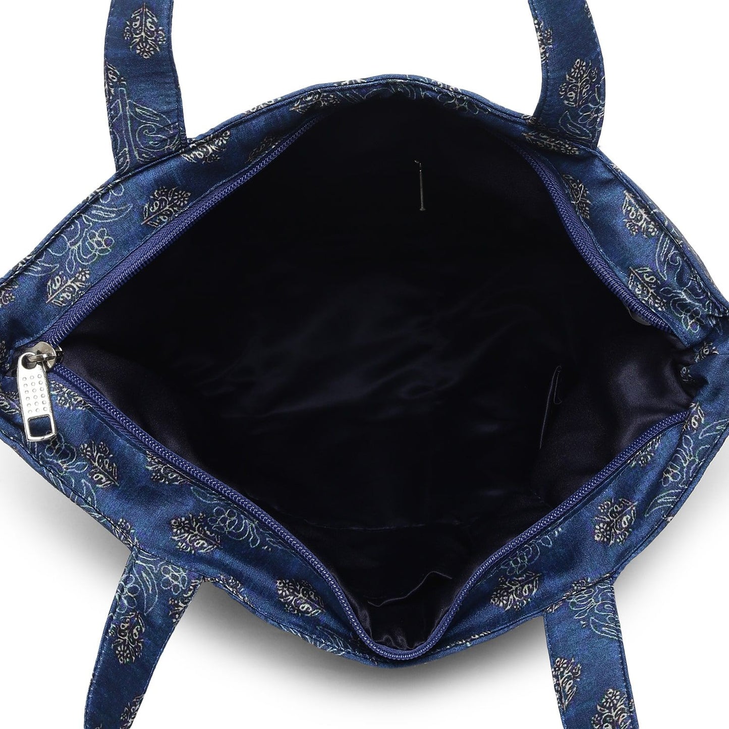 Swayam Ethnic Fashion Silk Shoulder Bag - Blue & Gold