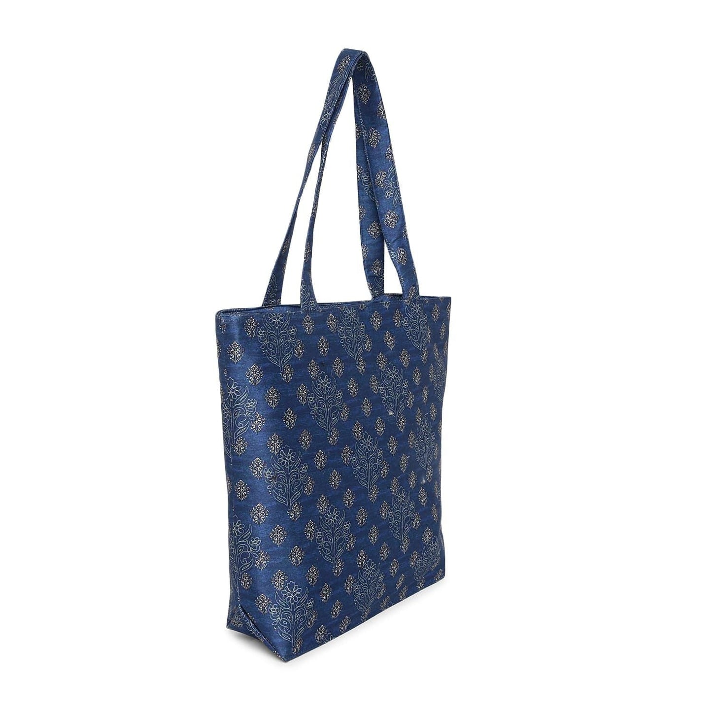 Swayam Ethnic Fashion Silk Shoulder Bag - Blue & Gold