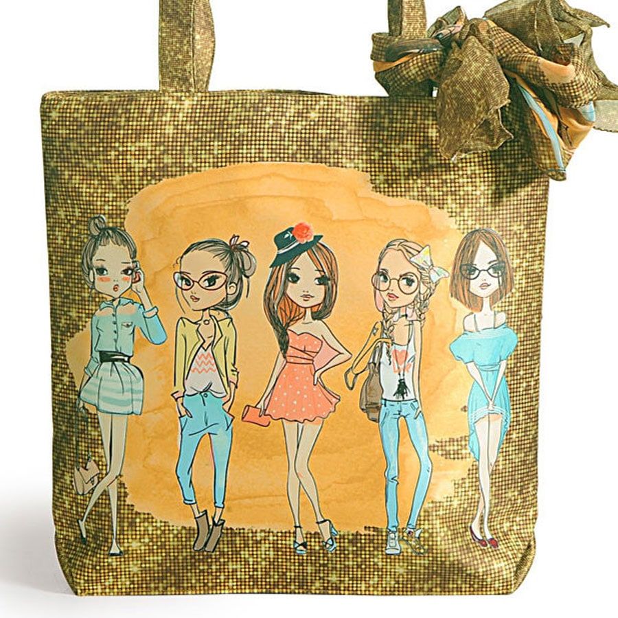 Girls Union Fashion Bag with Neck Roll Scarf - FBS-01