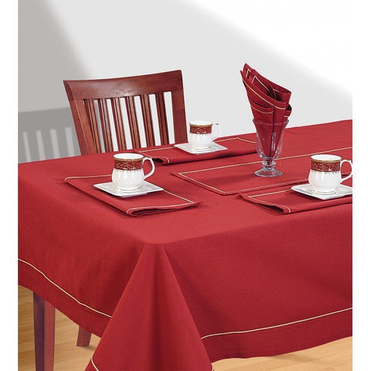 Maroon Rectangle Table Cloth- Scarlet Maroon