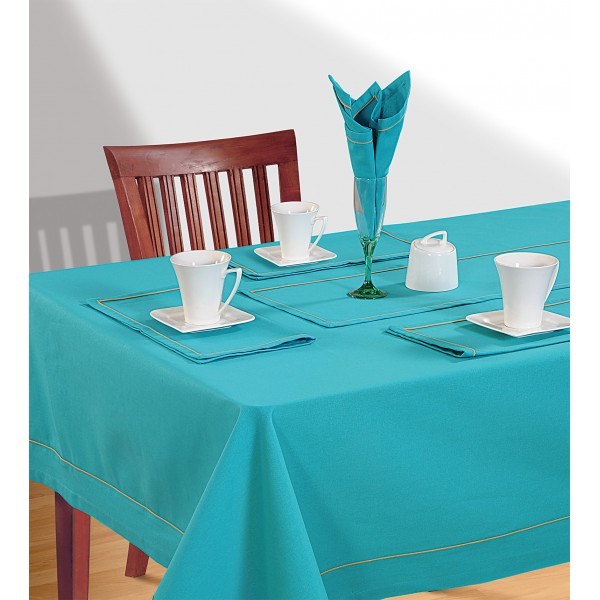 Ocean Blue Rectangle Table Cloth- Aqua Blue