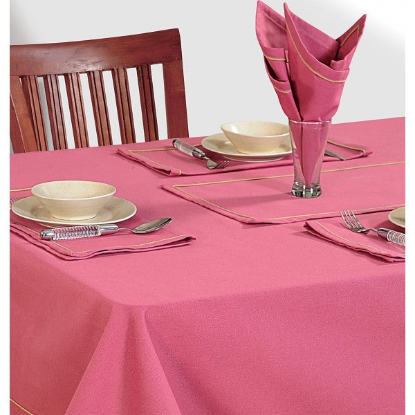 Candy Plain Rectangular Table Linen- Dusty Rose