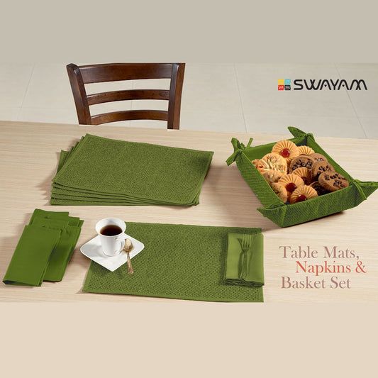 GREEN ETHNIC DINING SET