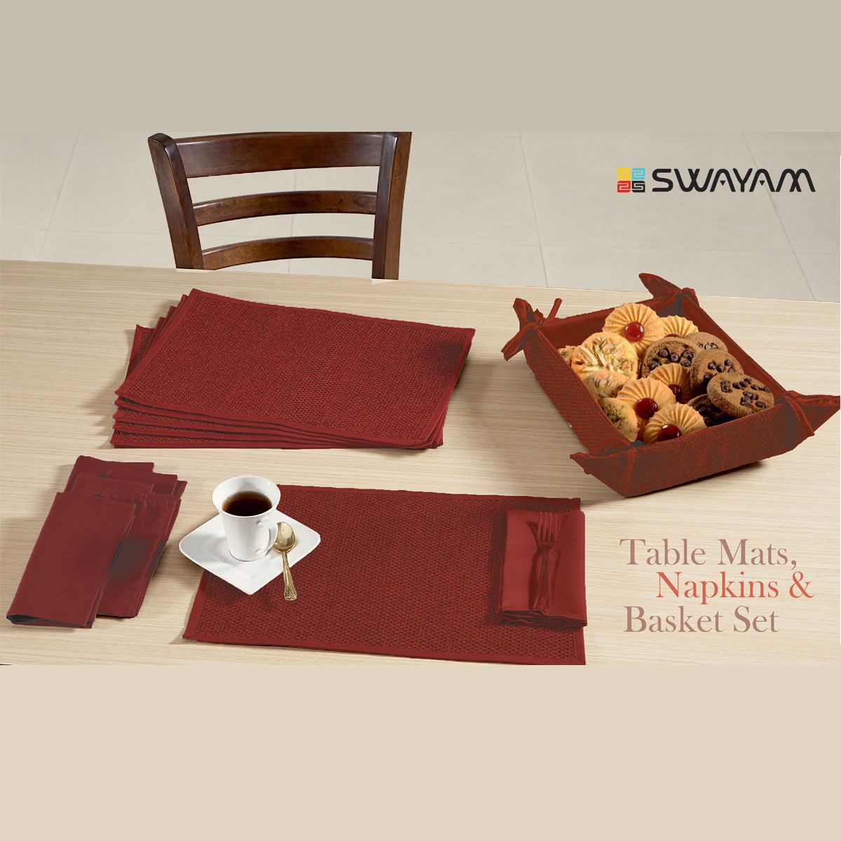 MAROON ETHNIC DINING SET