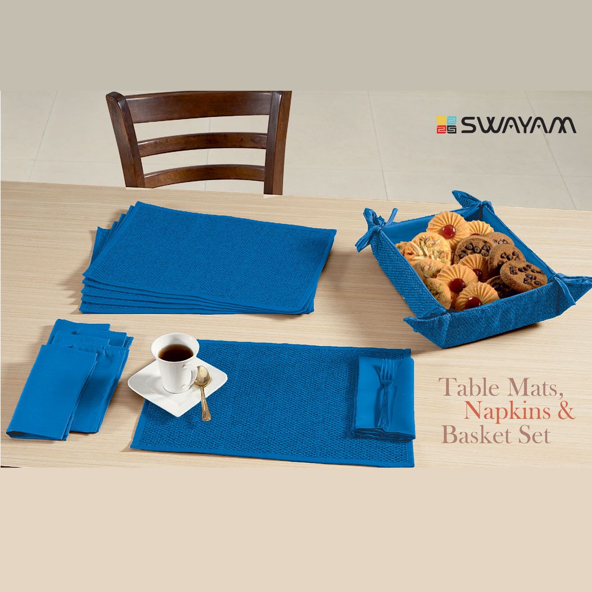 BLUE ETHNIC DINING SET