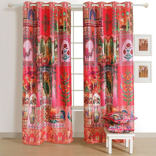 Pink Perfection Indian Regal Curtain