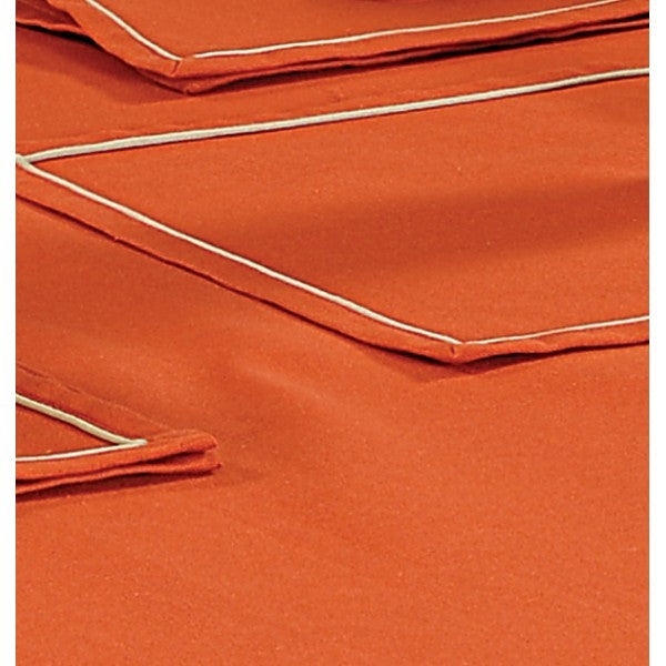 Saffron Plain Rectangular Table Linen- Rusty Orange