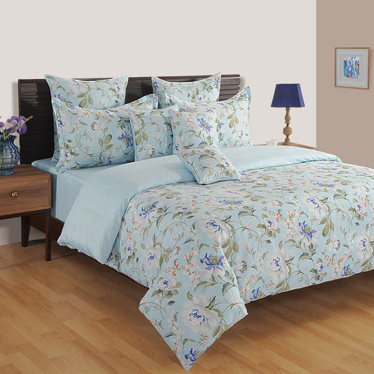 Festal Flowers Sparkle Fitted Bed Sheet- 3351