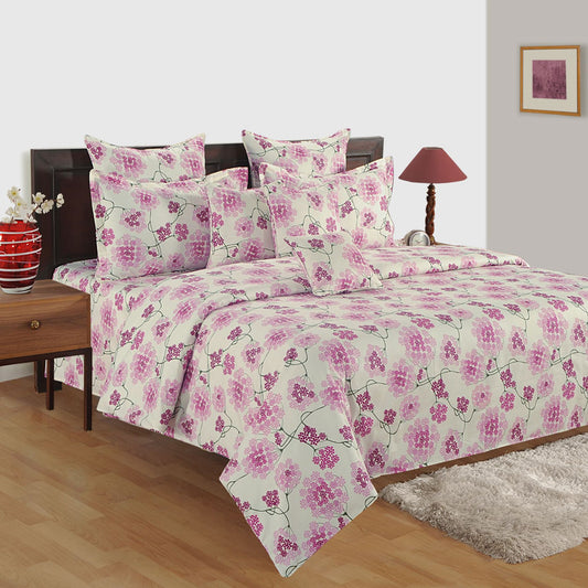 Blossom Grace Sparkle Fitted Bed Sheet - 3356