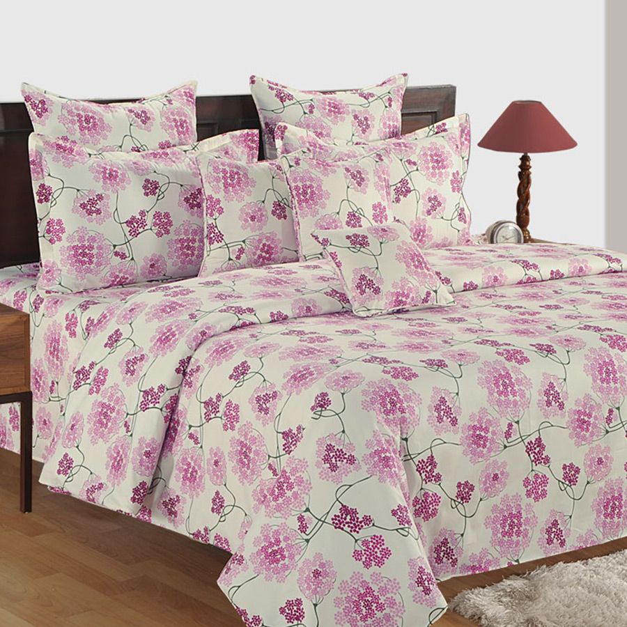 Festal Flowers Sparkle Bed Sheet- 3356