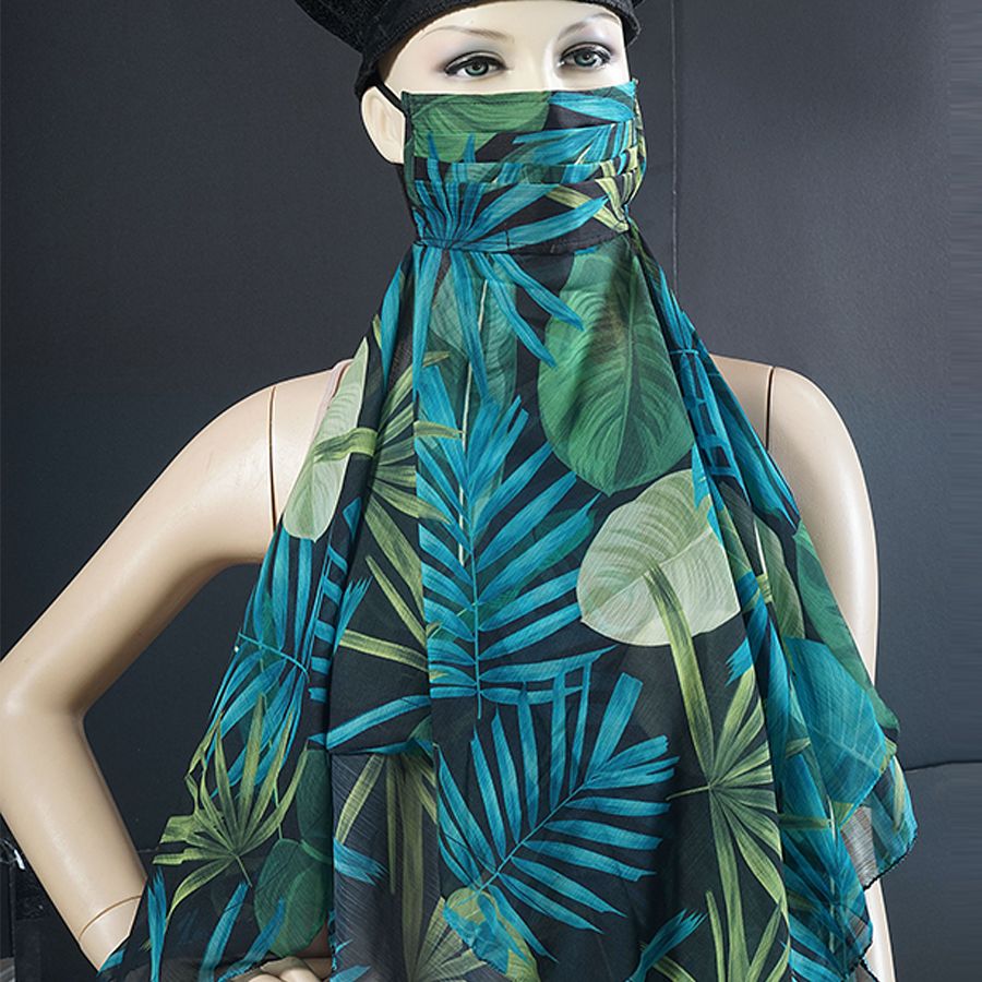 Leaves Printed Scarf Mask