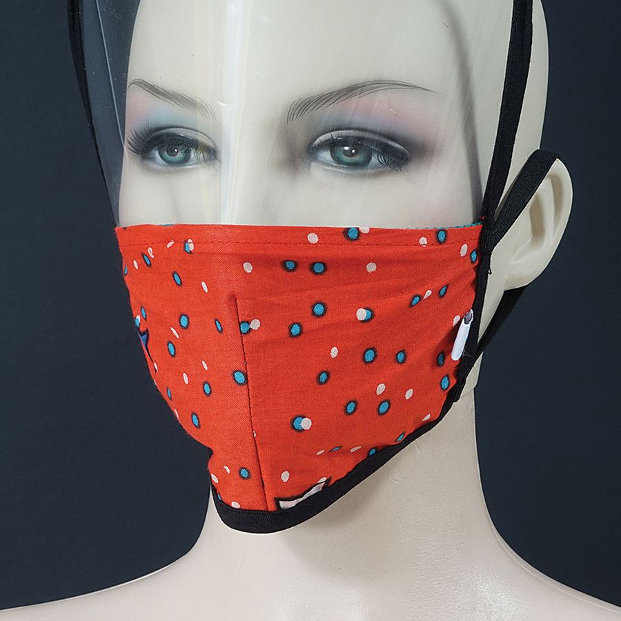 Face Shield Dotted Circles 2L Mask