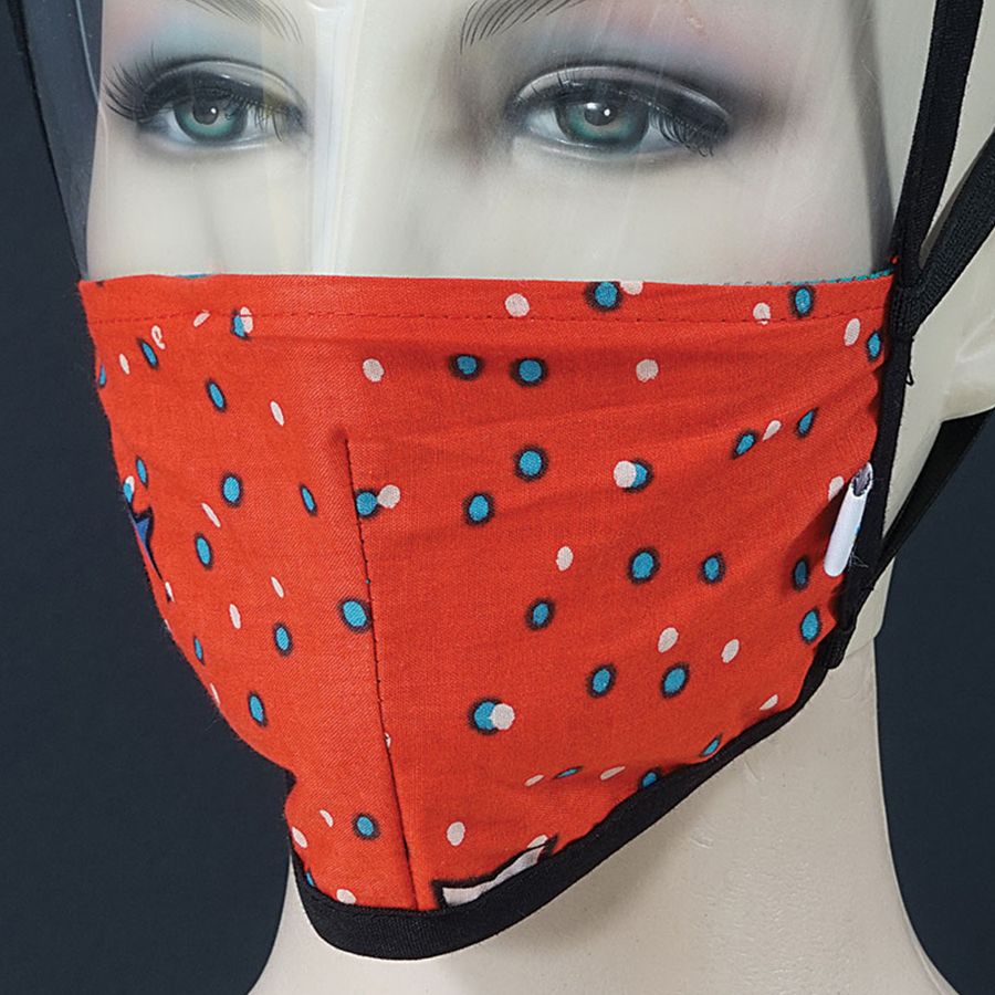 Face Shield Dotted Circles 2L Mask