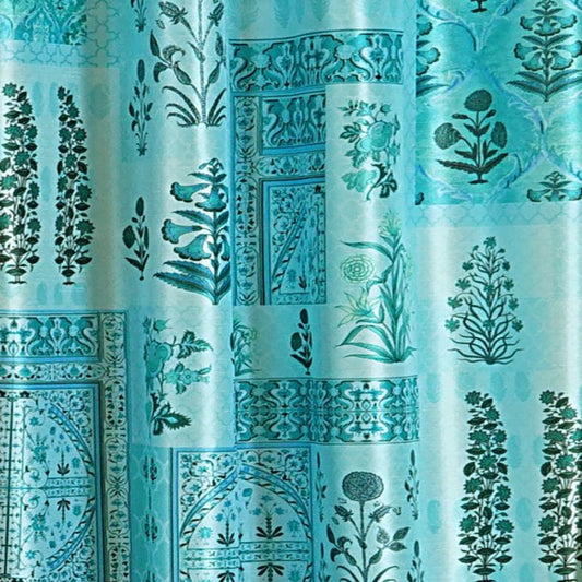 Blue Indian Regal Curtain - 6321-C