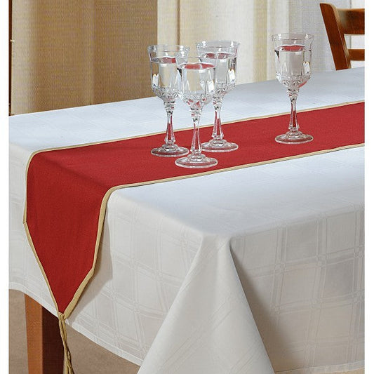 Maroon Cotton Table Runner- Maroon