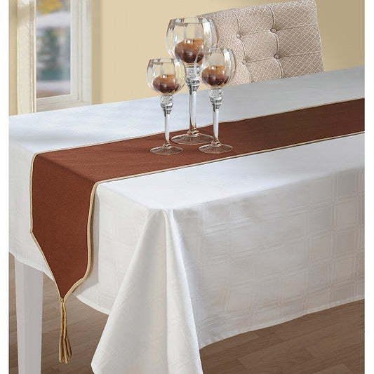 Brown Cotton Table Runner- Brown