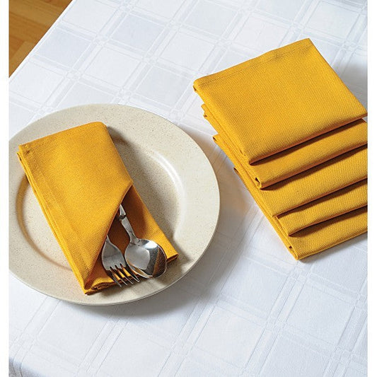 Mustard Dinner Napkins Set- Yellow