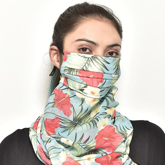 Floral Safety Scarf Mask-5095