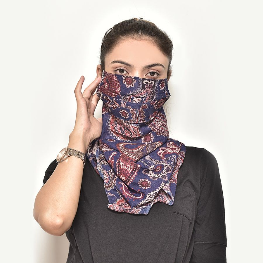 Paisley Protective Scarf Mask-5105