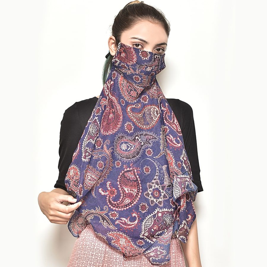 Paisley Protective Scarf Mask-5105