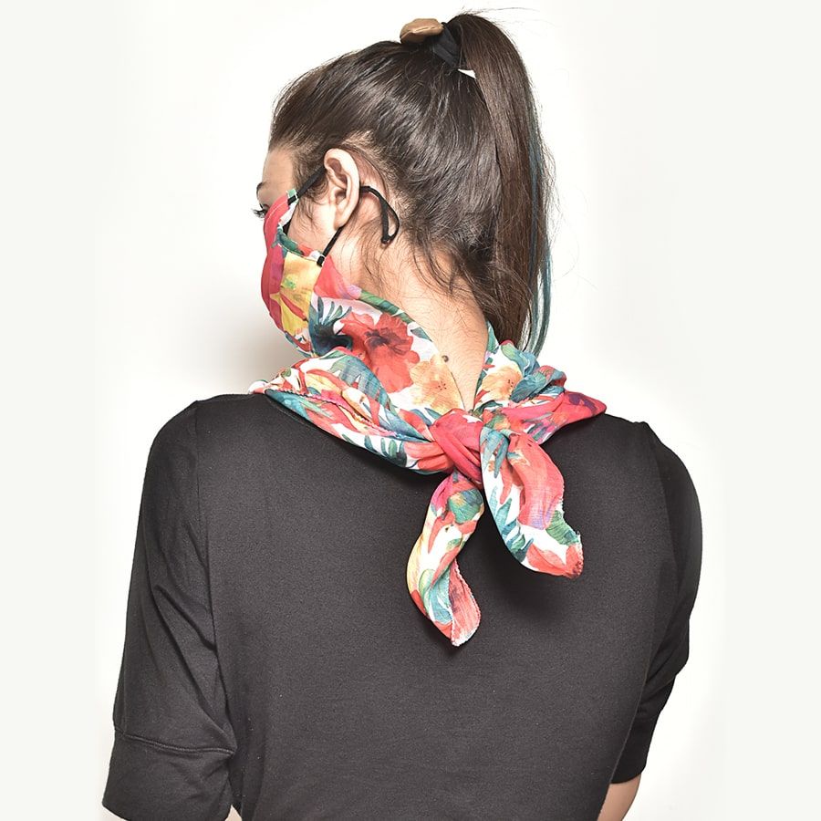 Flowery Protection Scarf Mask-5112