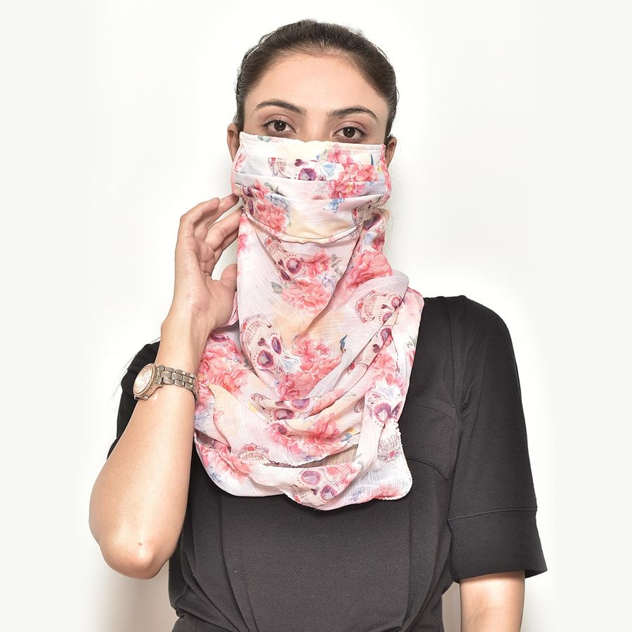 Blossom Comfort Scarf Mask-5114