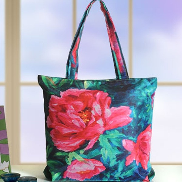 Pink Floral Fashion Shopping Bag-703