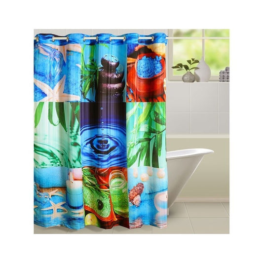 Blue Spa Shower Curtains- 5604