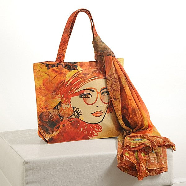 Orange Brown Scarf Bags- SCF-914