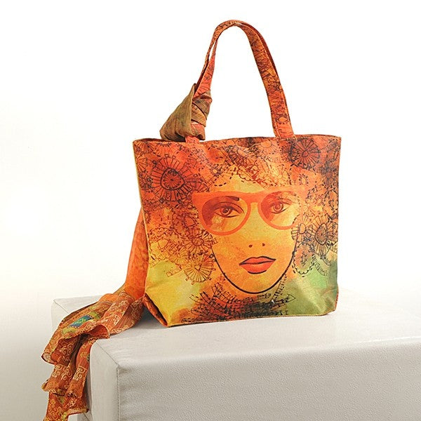 Orange Brown Scarf Bags- SCF-914