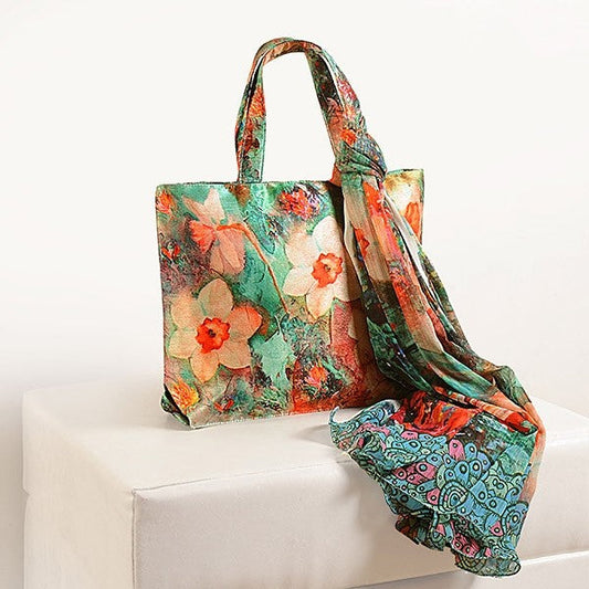 Artistic Floral Scarf Bags- SCF-904